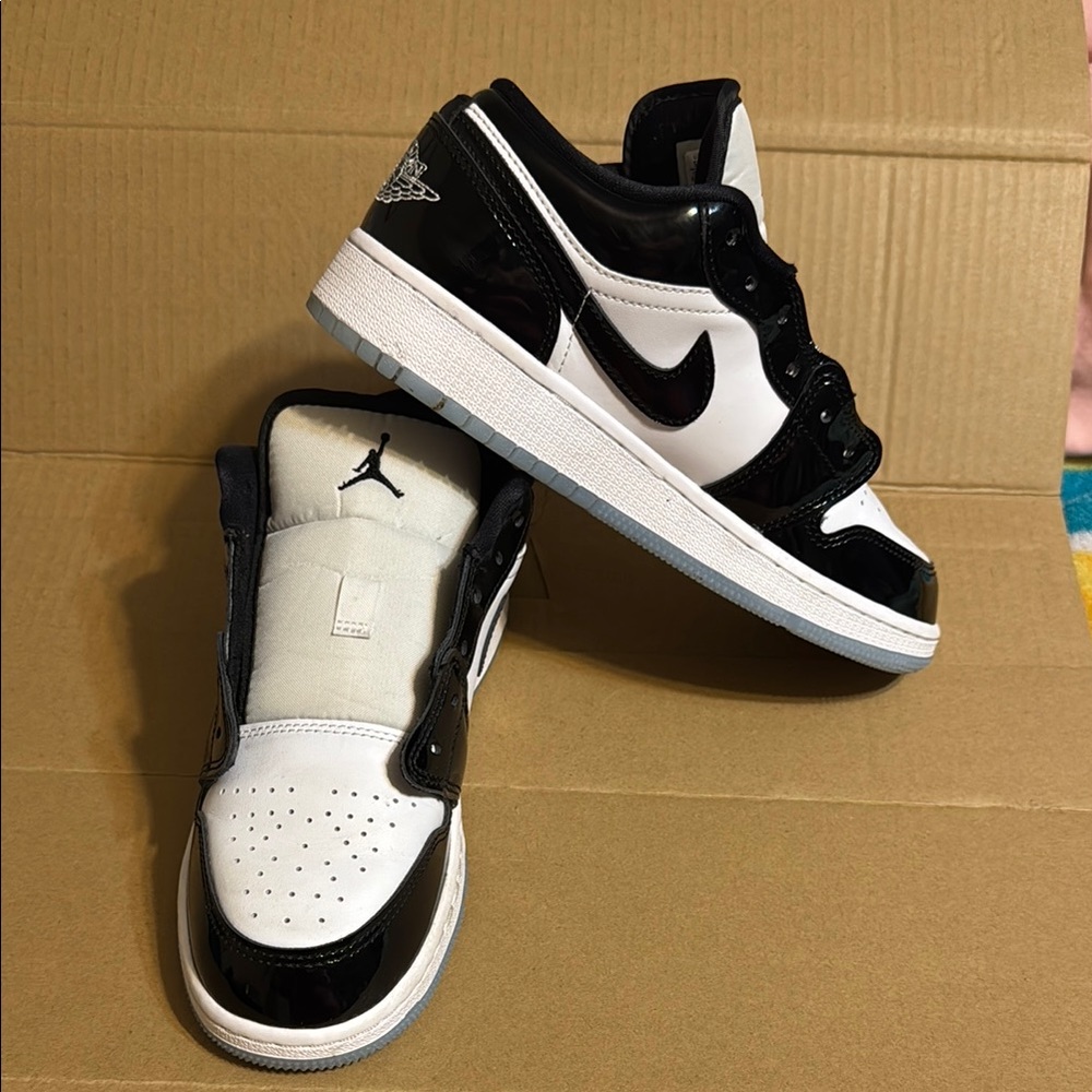 Nike Jordan Kids Black and White Sneakers